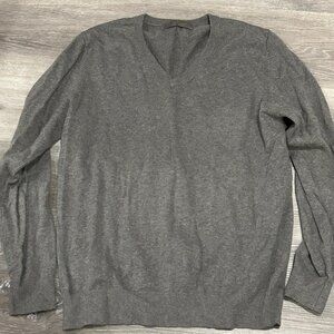 Giordano Sweater Men's Size Large V-Neck Dark Gray
